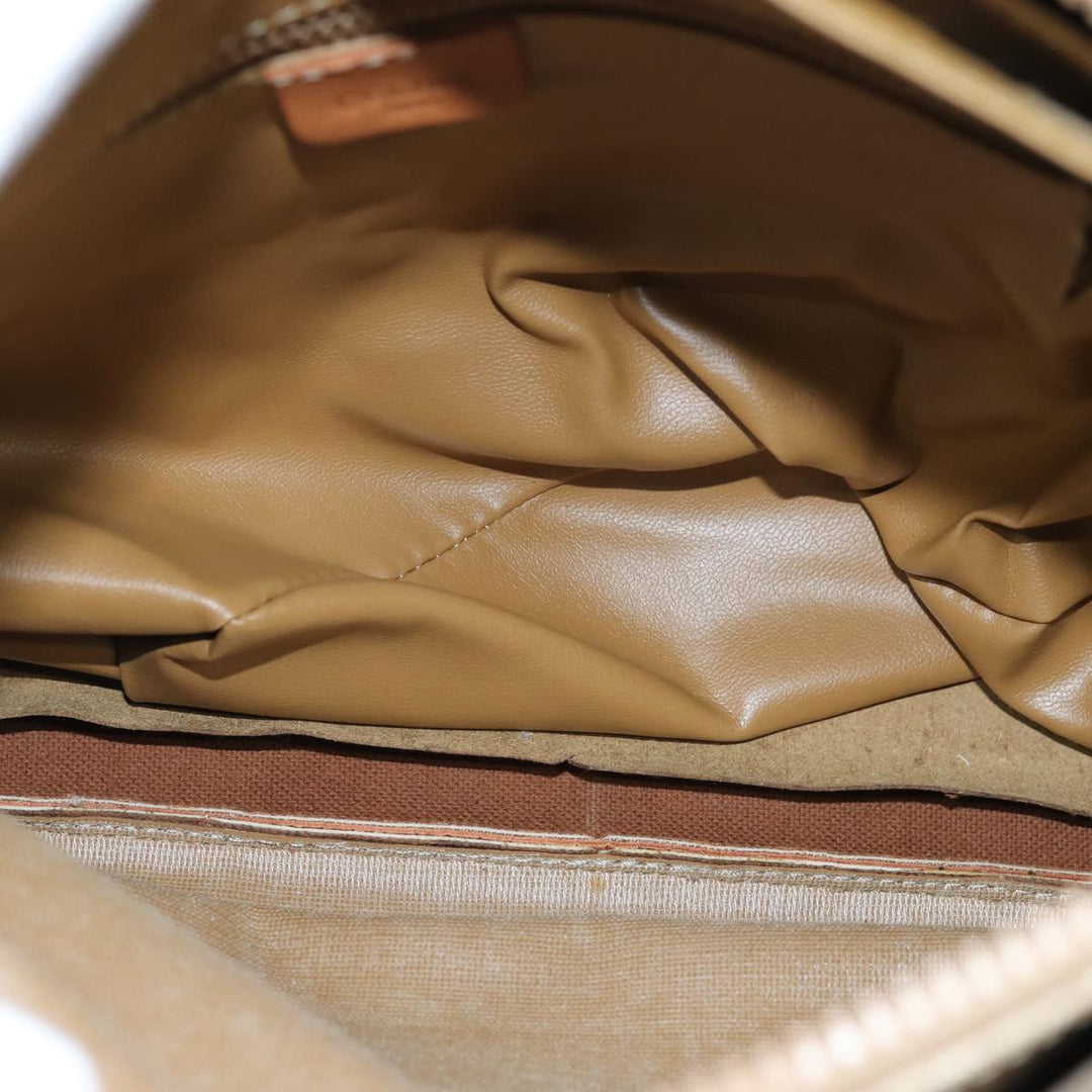 Celine Macadam Canvas Tote Bag Beige Auth 73431