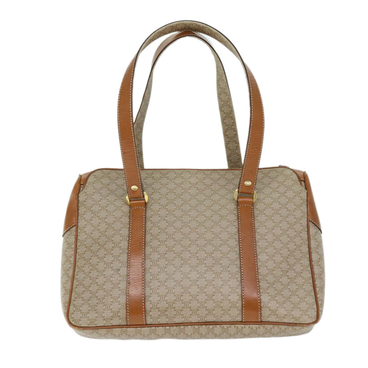 Celine Macadam Canvas Tote Bag Beige Auth 73431