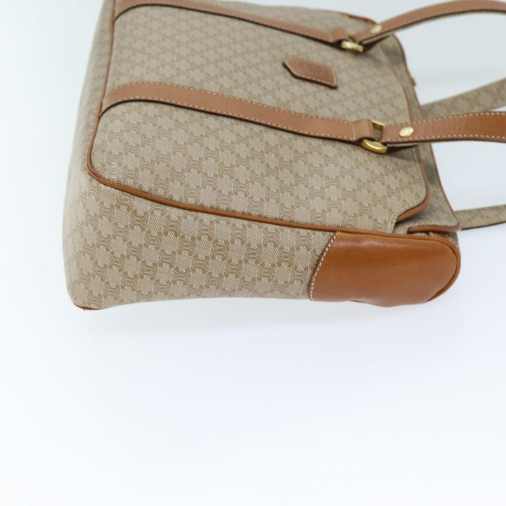 Celine Macadam Canvas Tote Bag Beige Auth 73431
