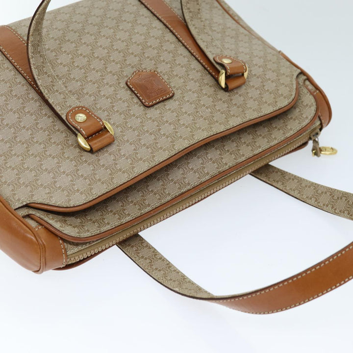 Celine Macadam Canvas Tote Bag Beige Auth 73431
