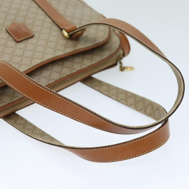 Celine Macadam Canvas Tote Bag Beige Auth 73431