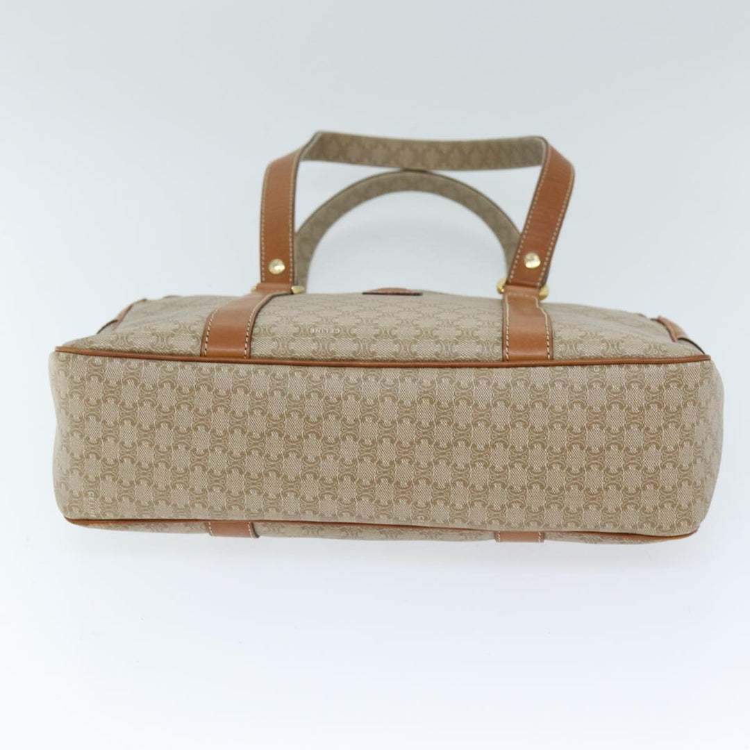 Celine Macadam Canvas Tote Bag Beige Auth 73431