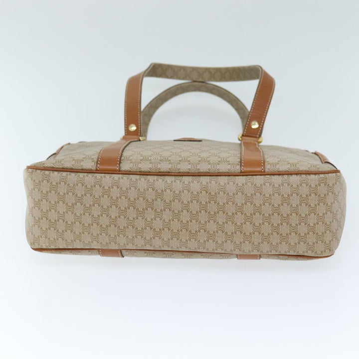 Celine Macadam Canvas Tote Bag Beige Auth 73431