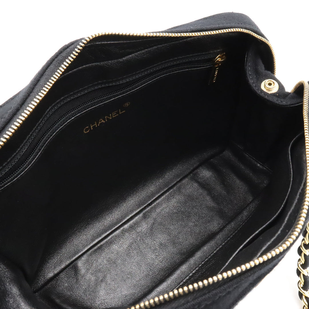 Top Quality Chanel Top Quality Chanel V Stick Coco Mark Chain Shoulder Tortoise Shoulder Cotton Jacket Black Black With Black Cotton Jacket