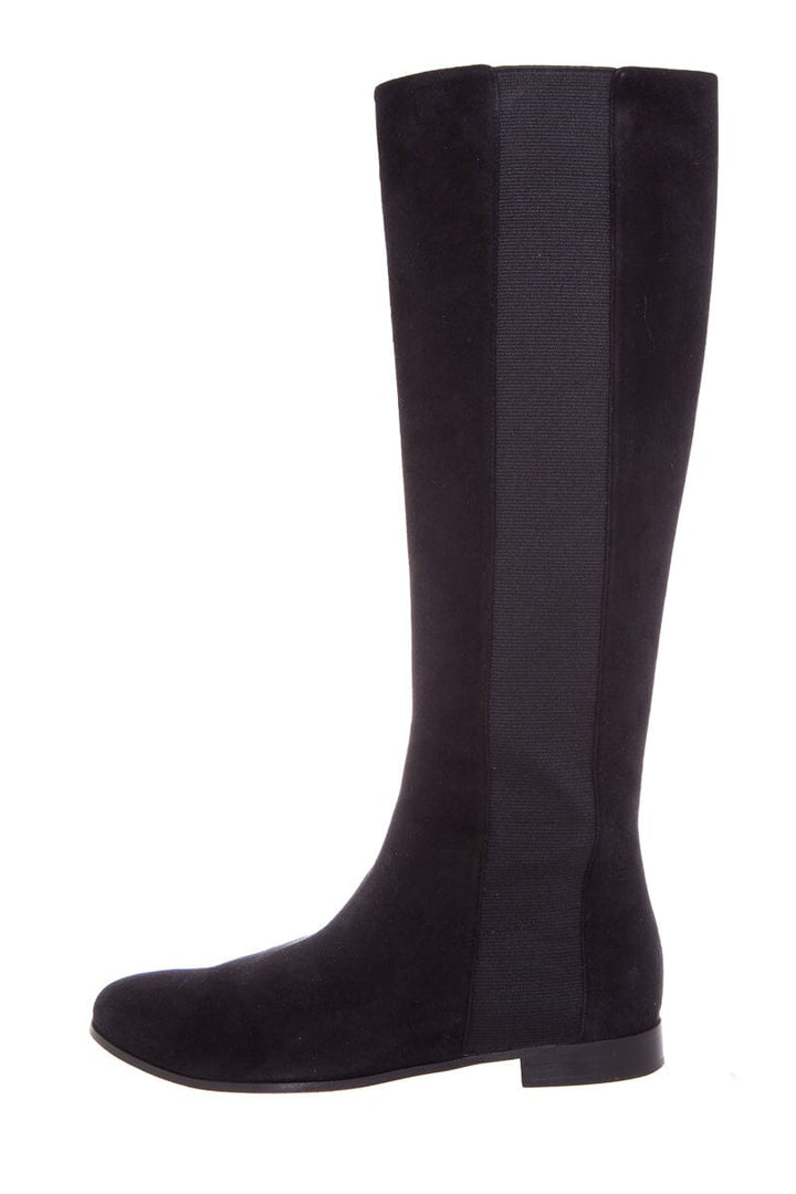Jimmy Choo Faith Flat Black Suede Boots SZ 39