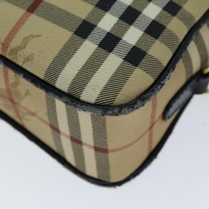 BurberrySs Nova Check Clutch Bag PVC Beige Auth 73528