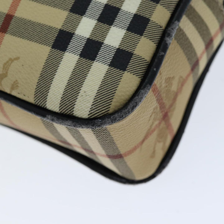 BurberrySs Nova Check Clutch Bag PVC Beige Auth 73528