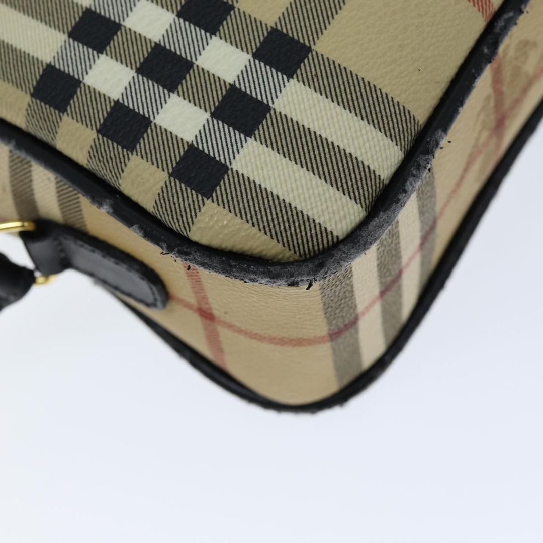 BurberrySs Nova Check Clutch Bag PVC Beige Auth 73528
