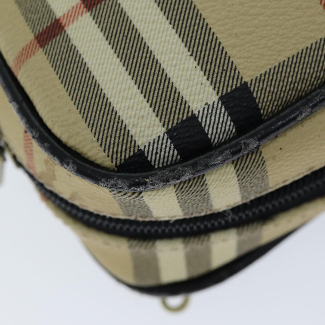 BurberrySs Nova Check Clutch Bag PVC Beige Auth 73528