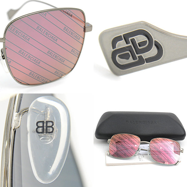 Top Quality Balenciaga Metal Square Sunglasses Brown