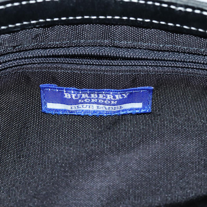 Burberry Nova Check Blue Label Hand Bag Canvas Light Blue Auth 73583