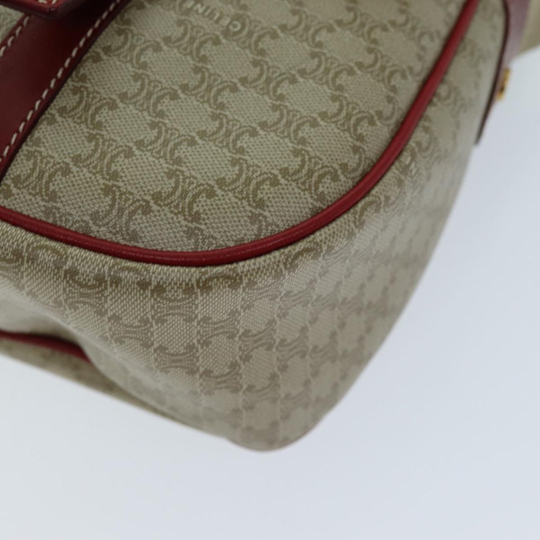 Celine Macadam Canvas Shoulder Bag Beige  73585