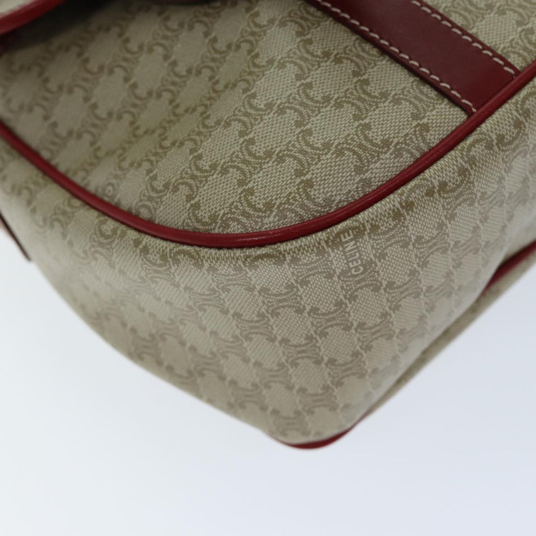 Celine Macadam Canvas Shoulder Bag Beige  73585