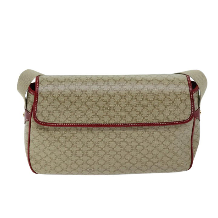 Celine Macadam Canvas Shoulder Bag Beige  73585