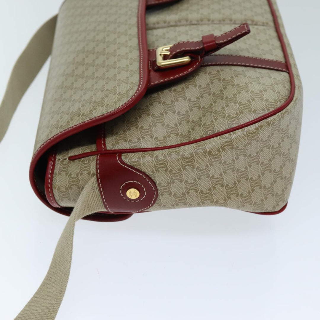 Celine Macadam Canvas Shoulder Bag Beige  73585
