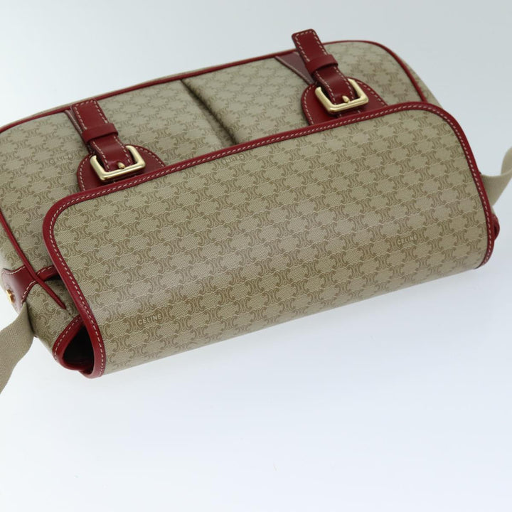Celine Macadam Canvas Shoulder Bag Beige  73585