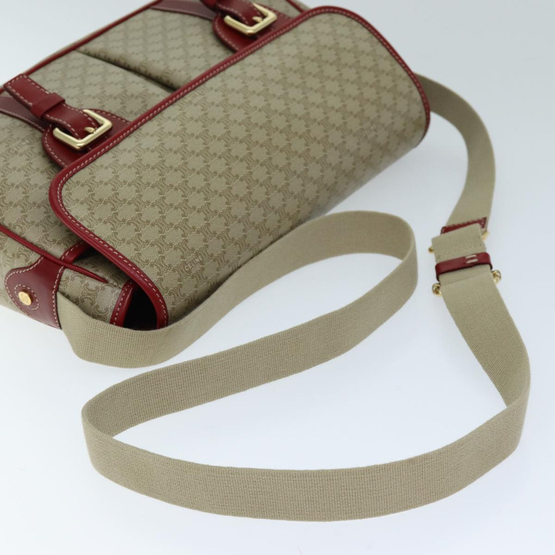 Celine Macadam Canvas Shoulder Bag Beige  73585