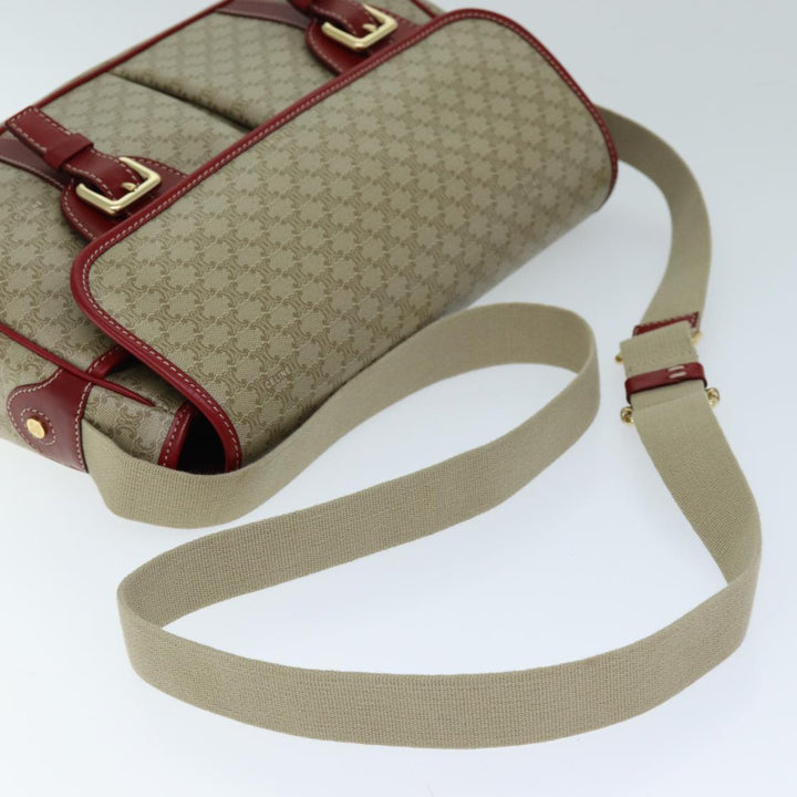 Celine Macadam Canvas Shoulder Bag Beige  73585