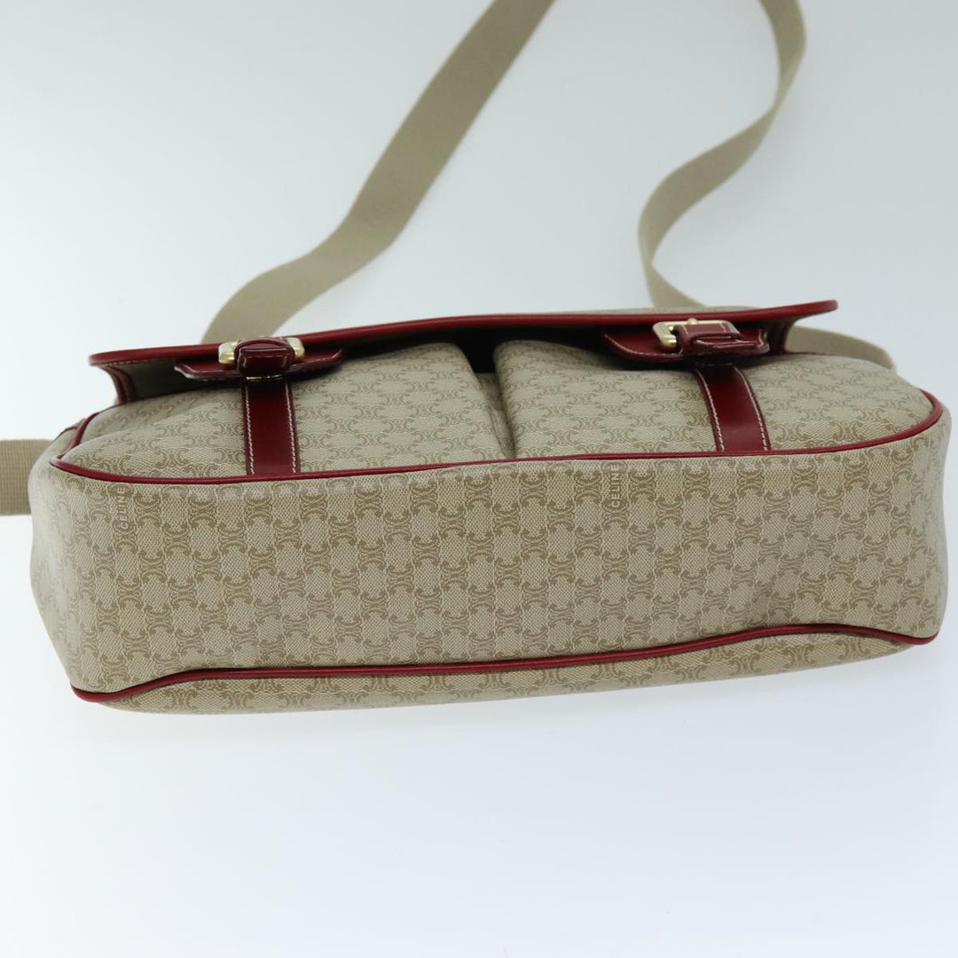 Celine Macadam Canvas Shoulder Bag Beige  73585