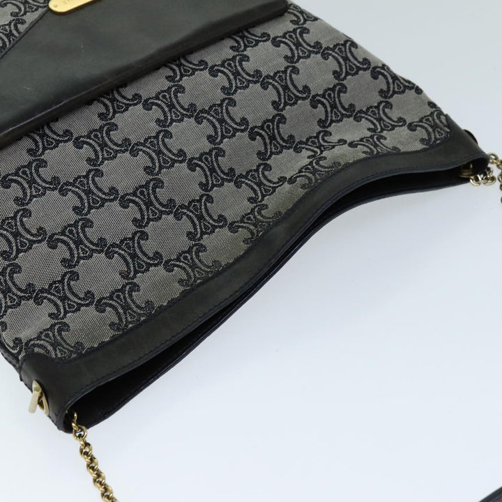 Celine Triomphe Canvas Shoulder Bag Gray  73617
