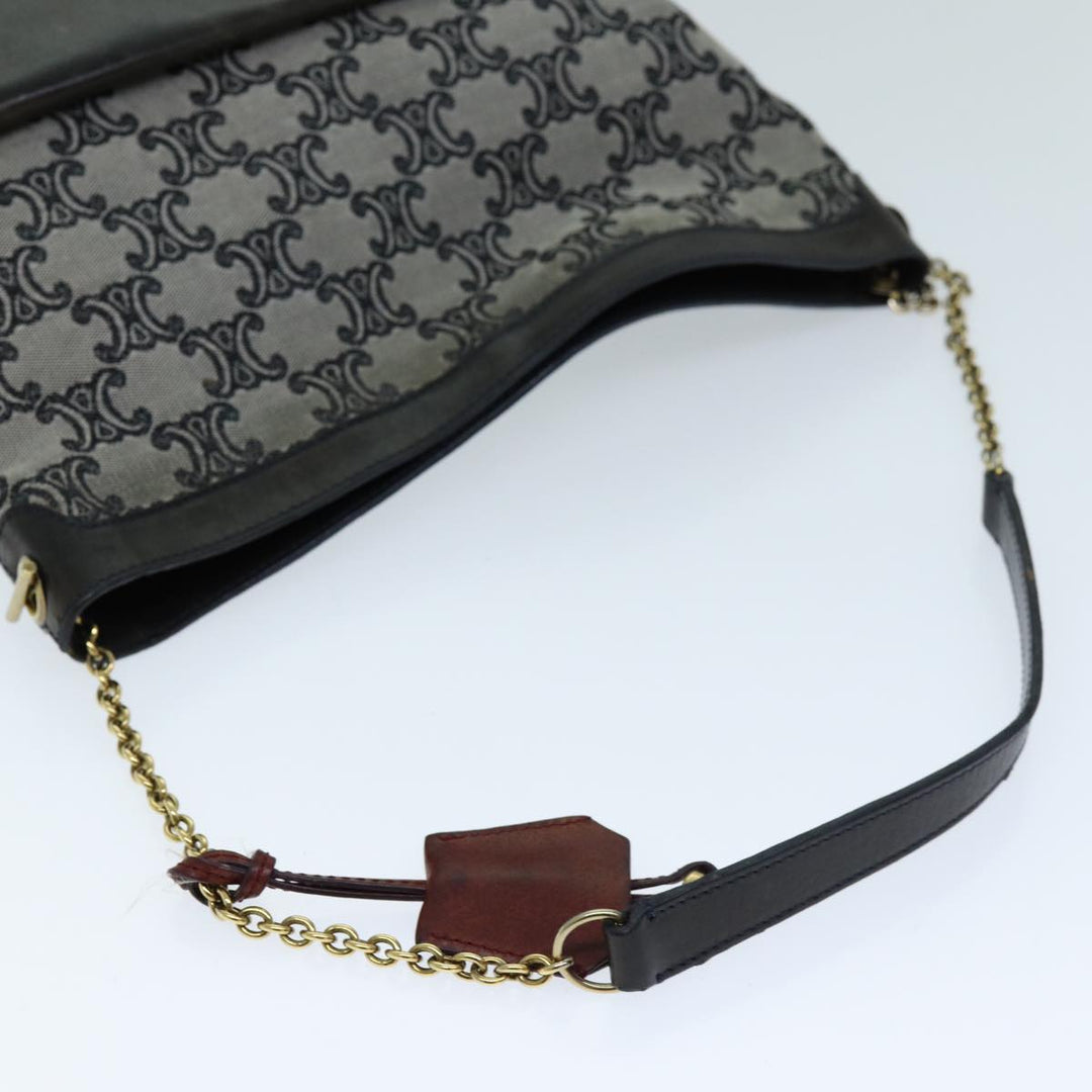 Celine Triomphe Canvas Shoulder Bag Gray  73617