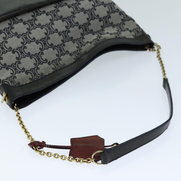Celine Triomphe Canvas Shoulder Bag Gray  73617