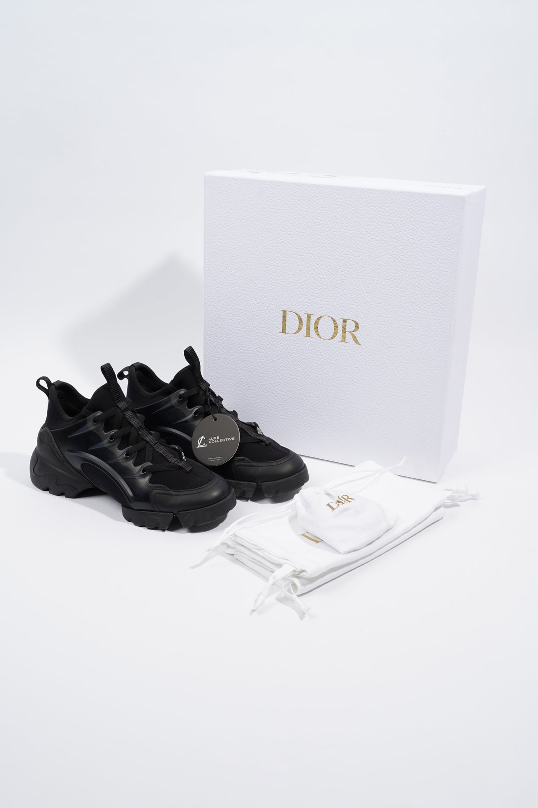 Christian Dior D-Connect Black Fabric EU 36.5 UK 3.5