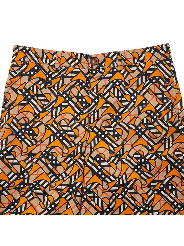 Burberry Monogram Logo Print Shorts Orange