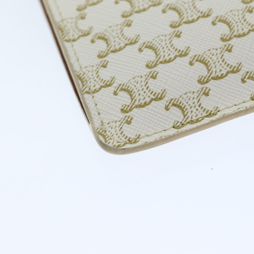 Celine Triomphe Shoulder Pouch PVC Leather Whe  73744