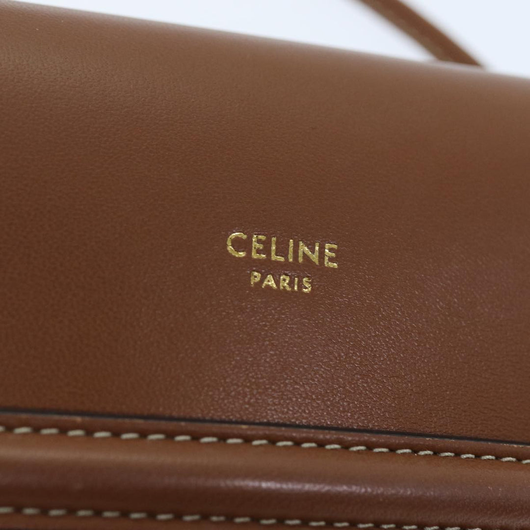 Celine Triomphe Shoulder Pouch PVC Leather Whe  73744