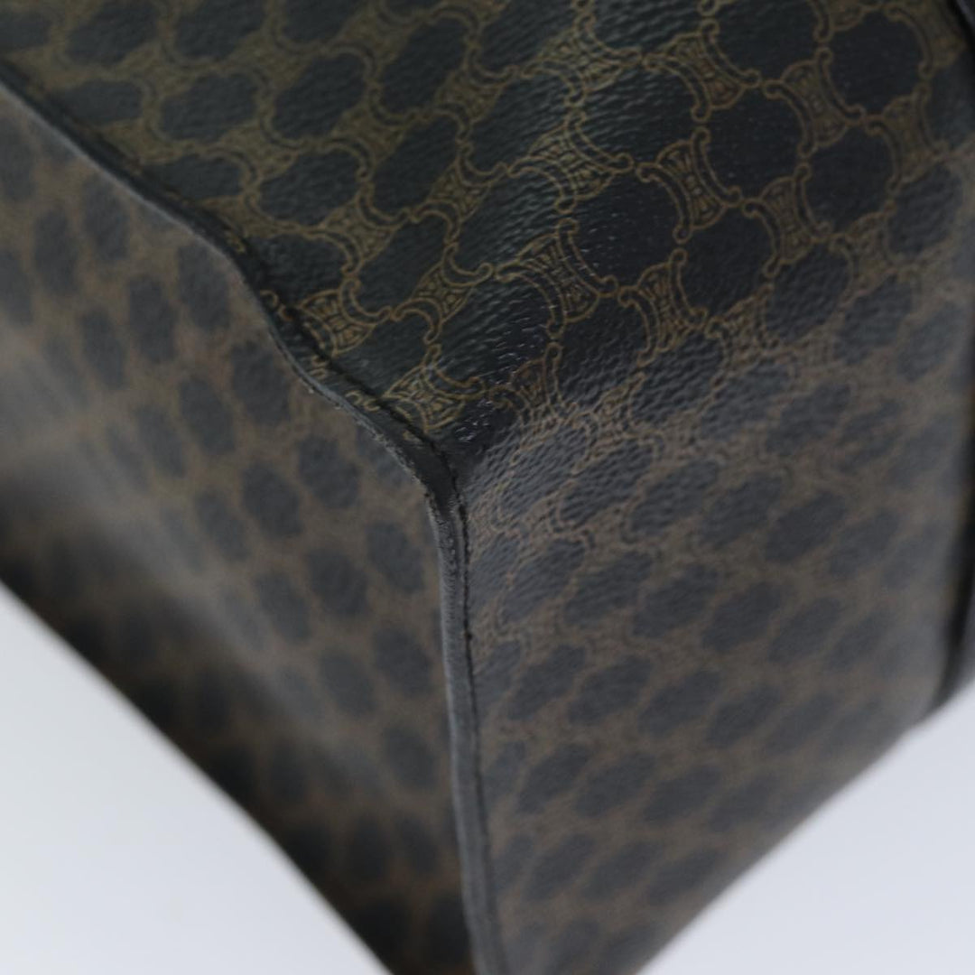 Celine Macadam Canvas Tote Bag PVC Black Auth 73751