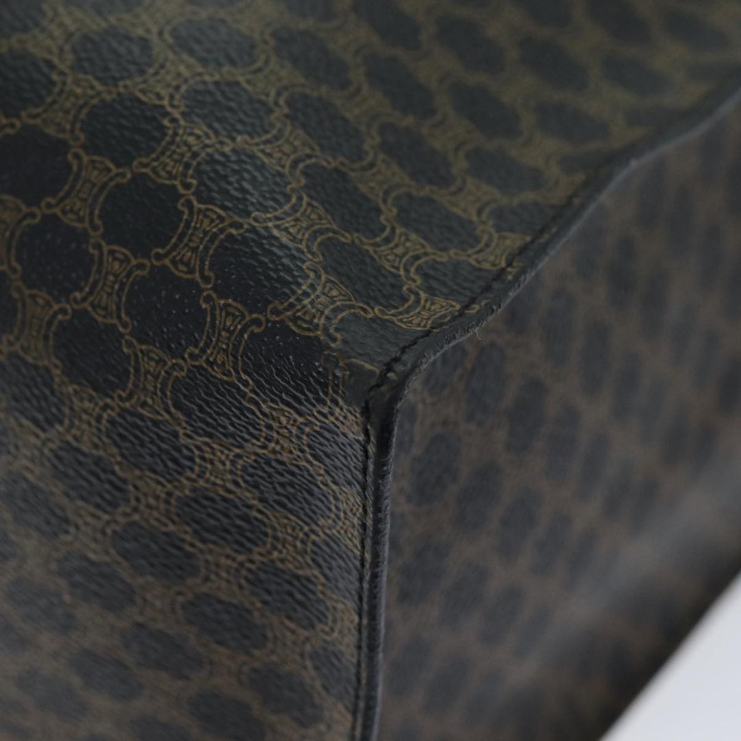 Celine Macadam Canvas Tote Bag PVC Black Auth 73751