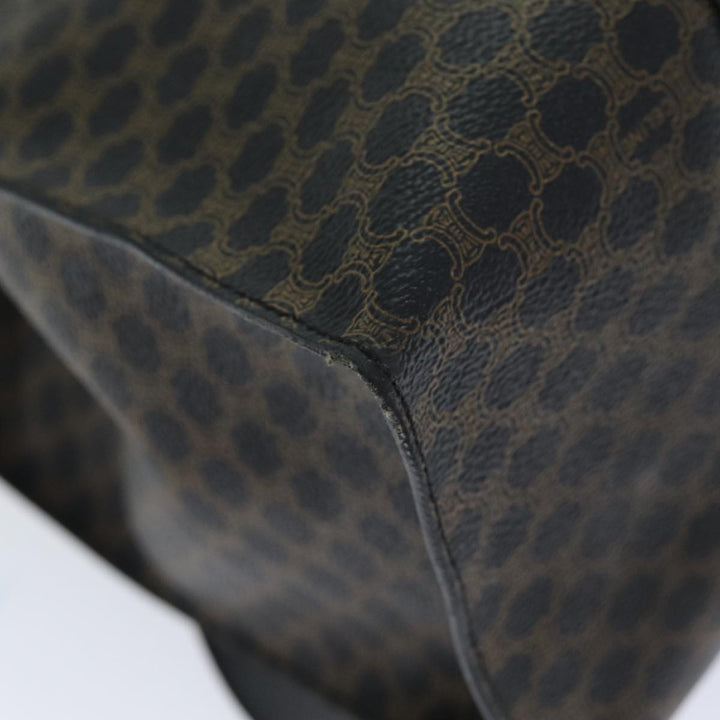 Celine Macadam Canvas Tote Bag PVC Black Auth 73751