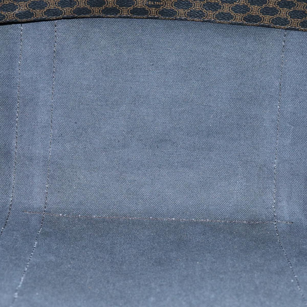 Celine Macadam Canvas Tote Bag PVC Black Auth 73751