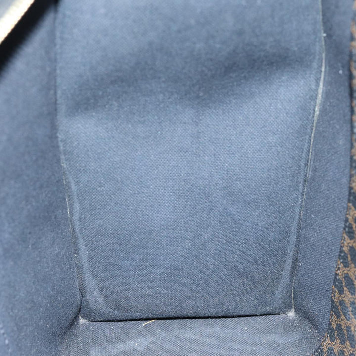 Celine Macadam Canvas Tote Bag PVC Black Auth 73751