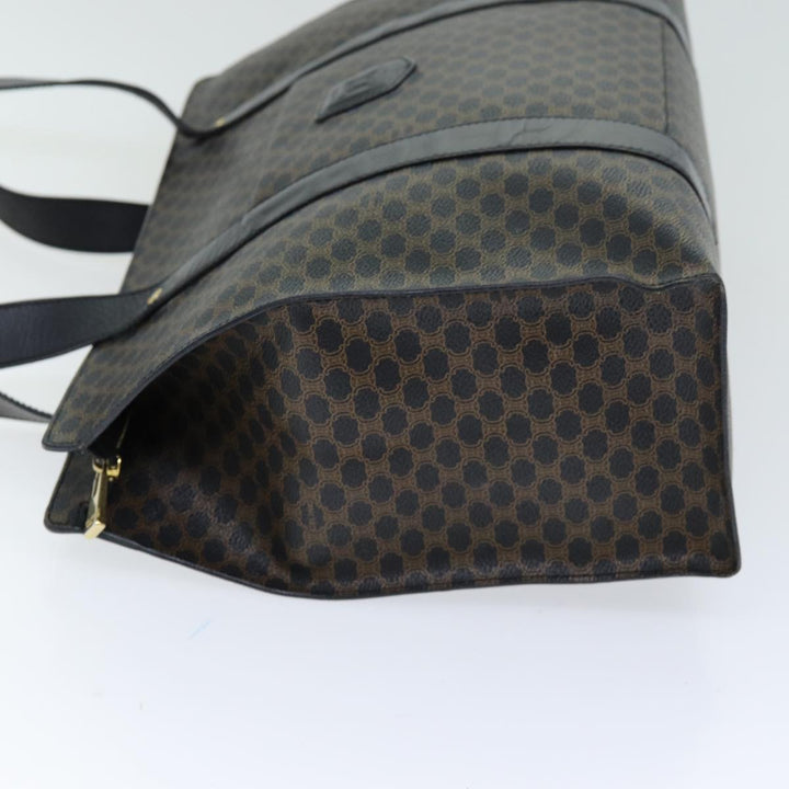 Celine Macadam Canvas Tote Bag PVC Black Auth 73751