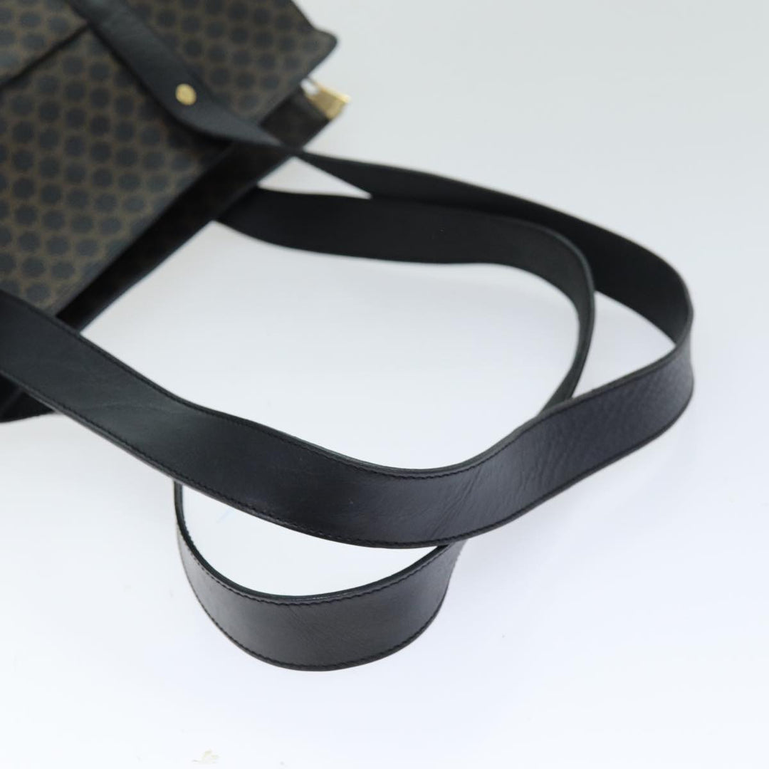 Celine Macadam Canvas Tote Bag PVC Black Auth 73751