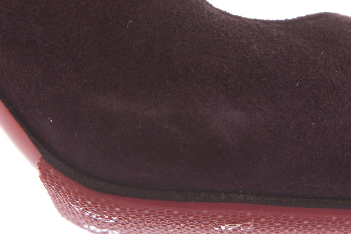 Christian Louboutin Eggplant Suede Pumps SZ 38.5