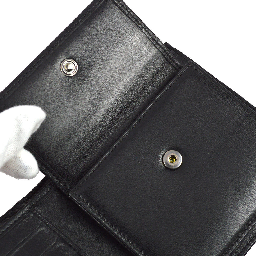 Top Quality Chanel 2000-2001 Black New Travel Line Bifold Wallet