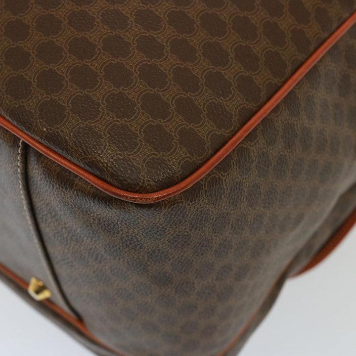 Celine Macadam Canvas Boston Bag PVC 2way Brown Auth 73841