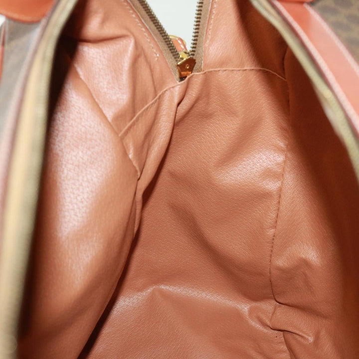 Celine Macadam Canvas Boston Bag PVC 2way Brown Auth 73841