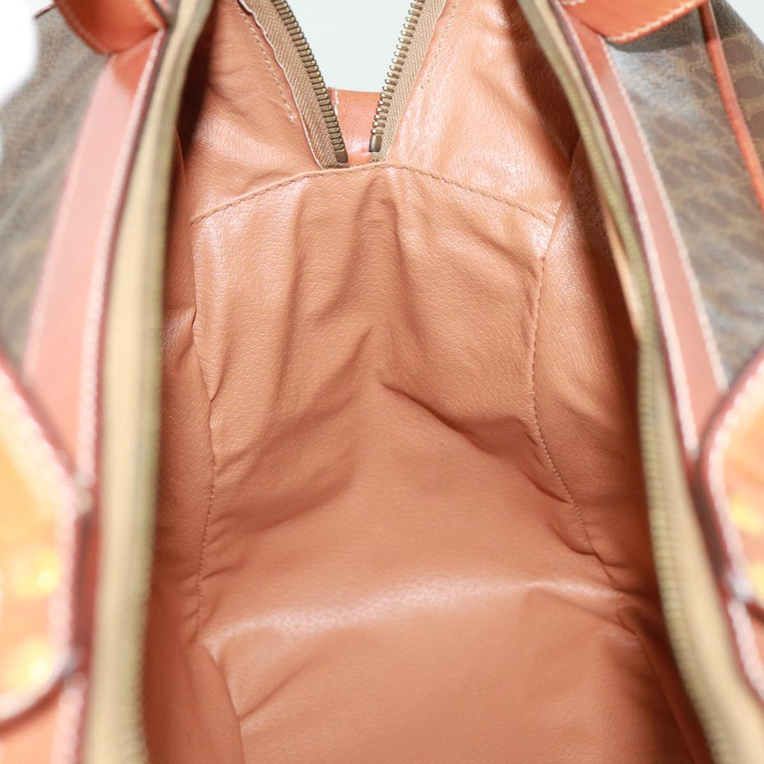 Celine Macadam Canvas Boston Bag PVC 2way Brown Auth 73841