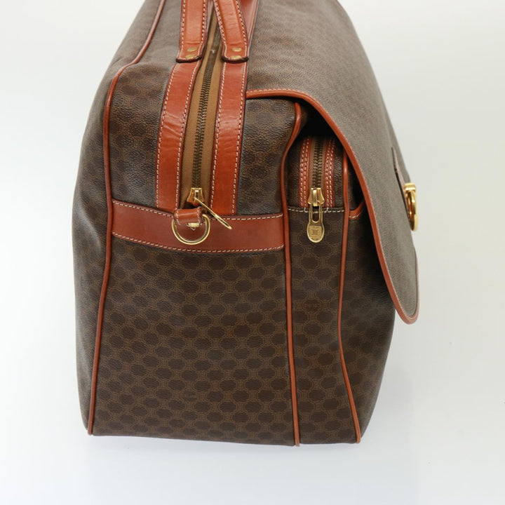 Celine Macadam Canvas Boston Bag PVC 2way Brown Auth 73841