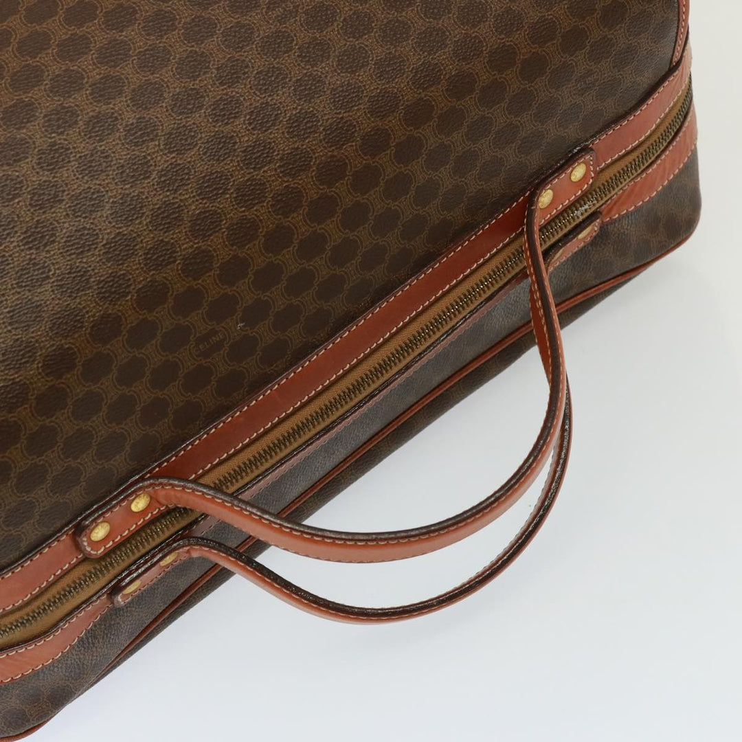 Celine Macadam Canvas Boston Bag PVC 2way Brown Auth 73841