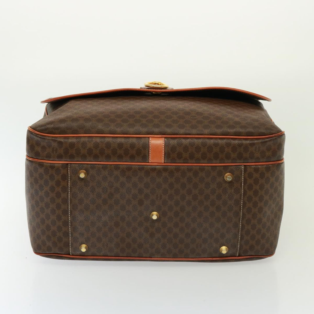 Celine Macadam Canvas Boston Bag PVC 2way Brown Auth 73841