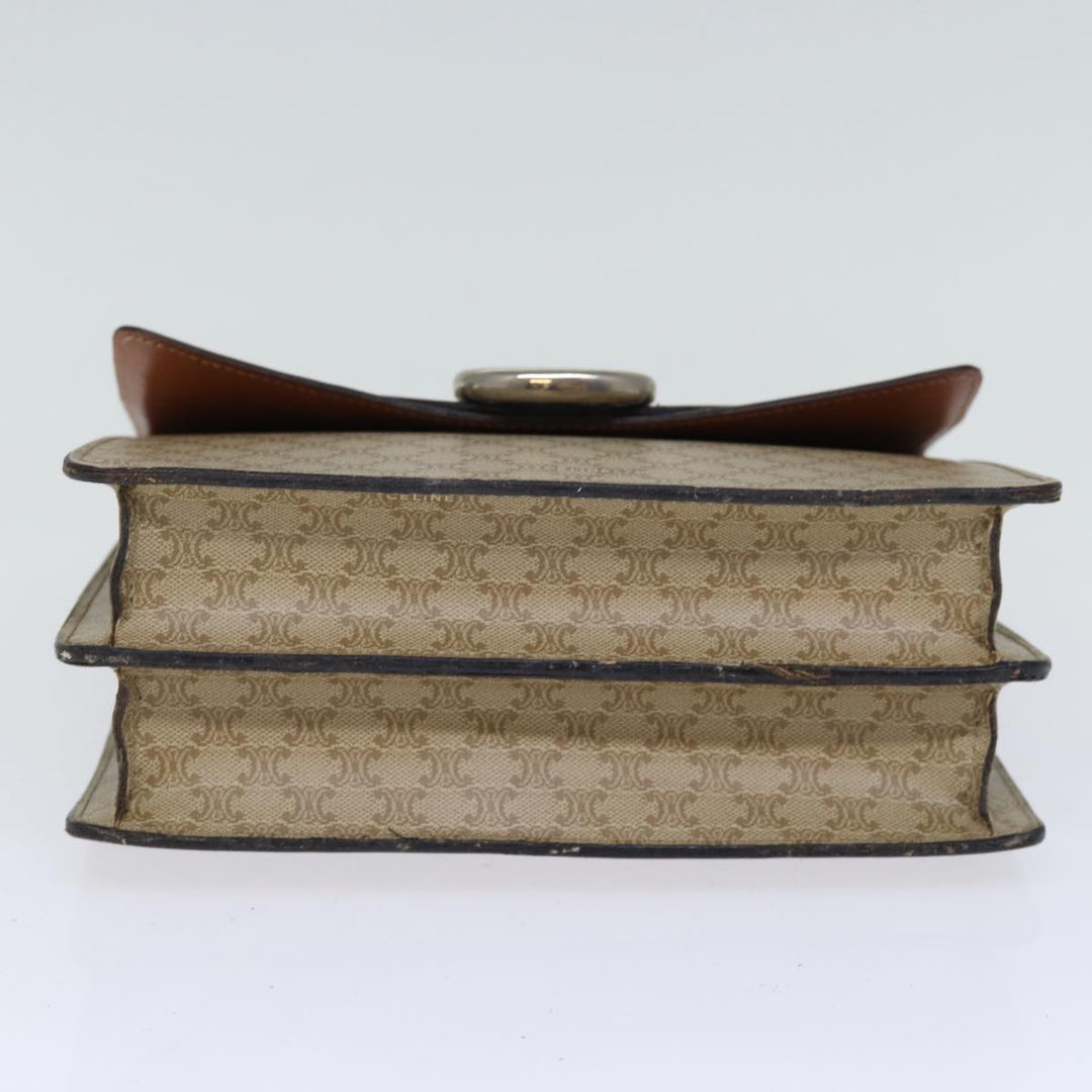 Celine Macadam Canvas Hand Bag Beige Auth 73851