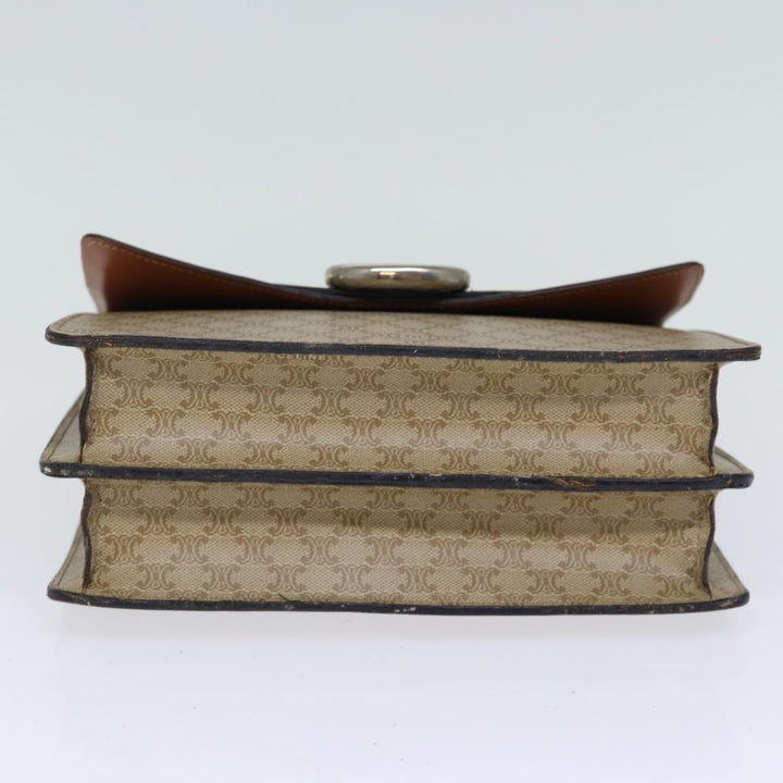 Celine Macadam Canvas Hand Bag Beige Auth 73851