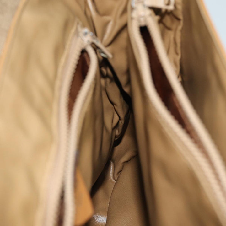 Celine Macadam Canvas Hand Bag Beige Auth 73855