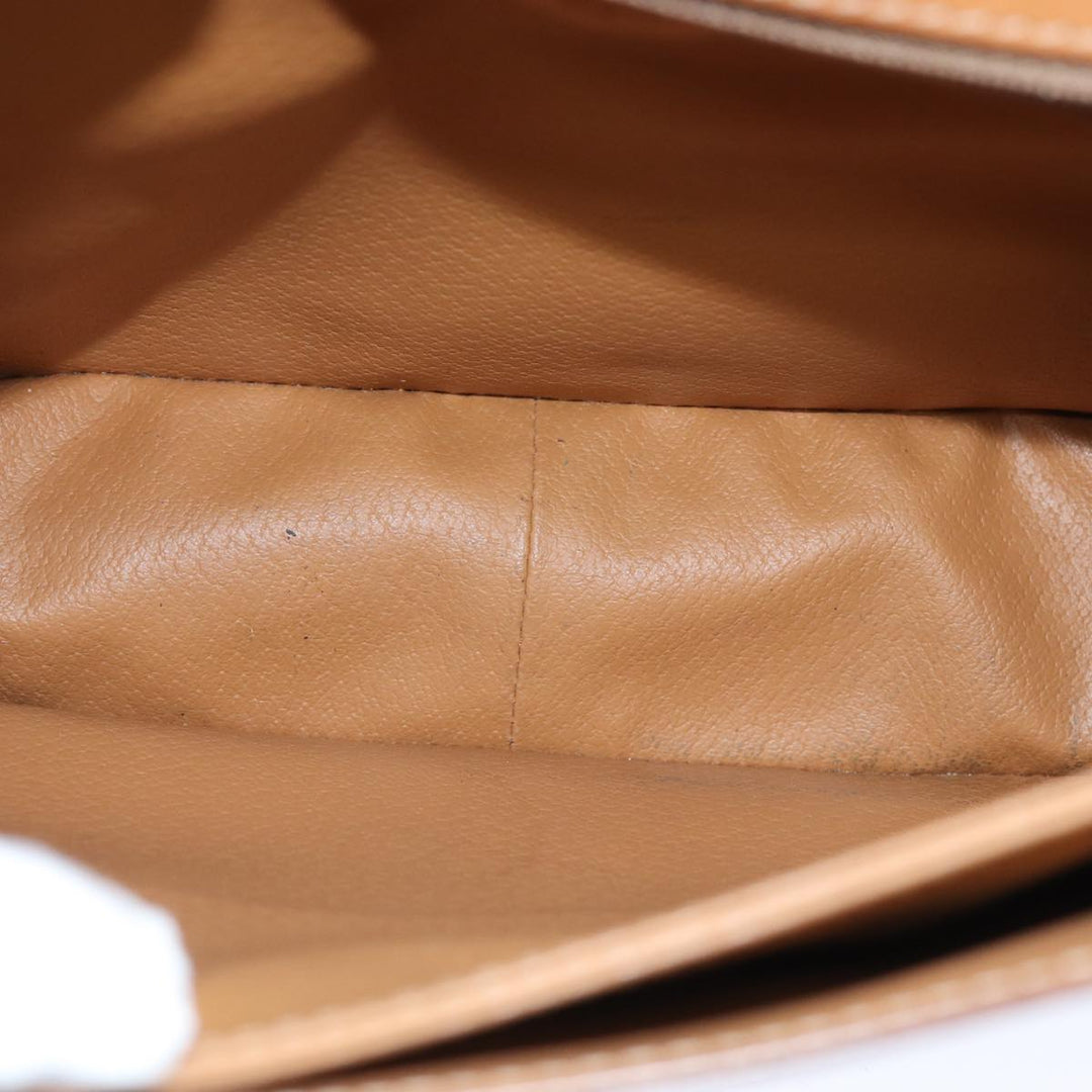 Celine Macadam Canvas Shoulder Bag PVC Brown Auth 73945