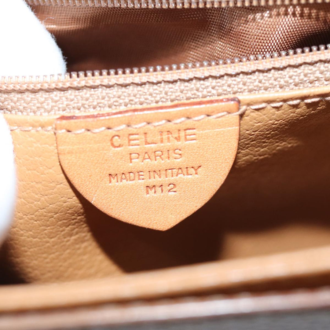 Celine Macadam Canvas Shoulder Bag PVC Brown Auth 73945